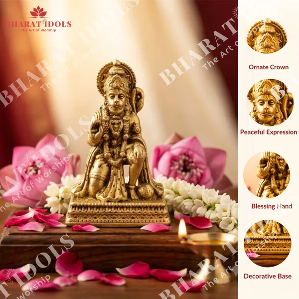 100_%_Brass_Maruti_Hanuman_Idol