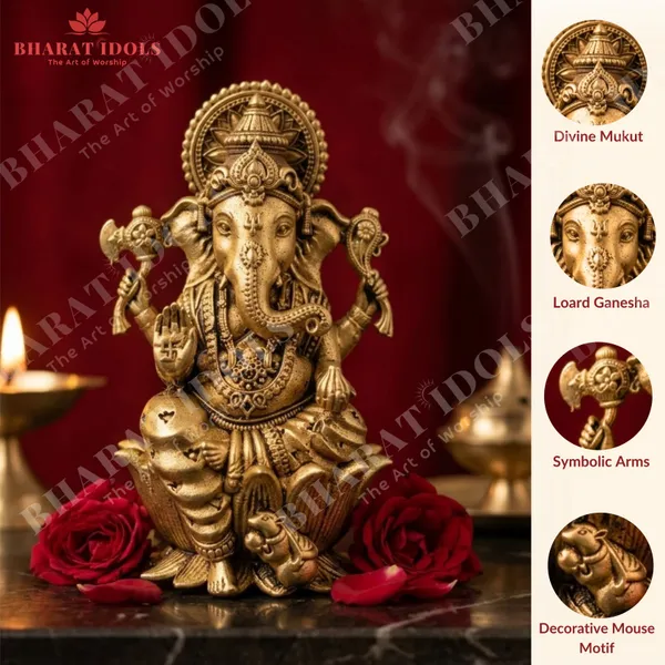 100_%_Brass_Shree_Ganesha_Idol