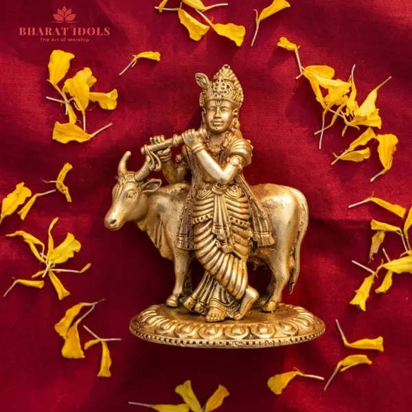100_%_Brass_Shyam_Krishna_Idol