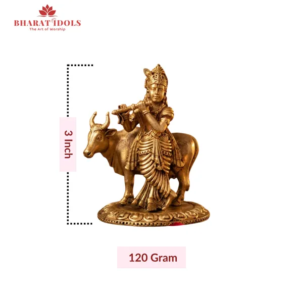 100_%_Brass_Shyam_Krishna_Idol