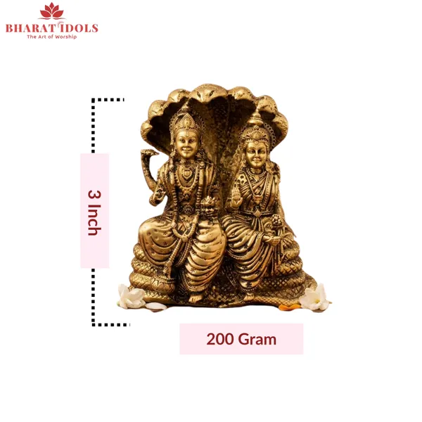 100_%_Brass_Vaikunthpati_Vishnu_Lakshmi_Idol