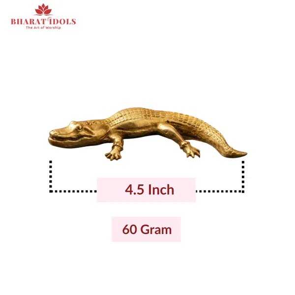 100__%_Brass_Khodiyar_Mata_Crocodile_(Goddess_Ganga)