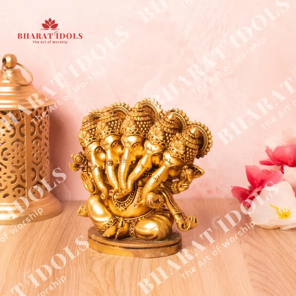 100%_Brass_Panchmukhi_Lord_Ganesha_Idol