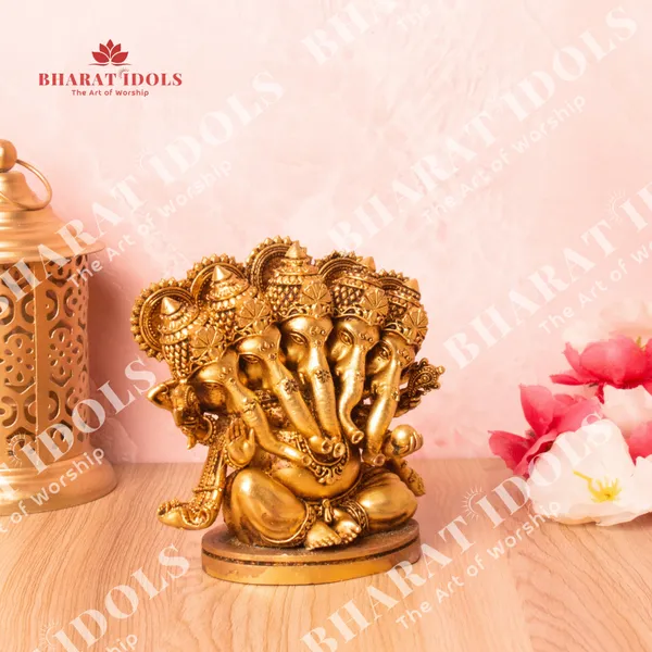 100%_Brass_Panchmukhi_Lord_Ganesha_Idol