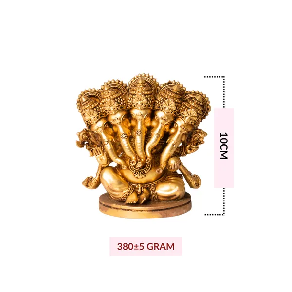 100%_Brass_Panchmukhi_Lord_Ganesha_Idol