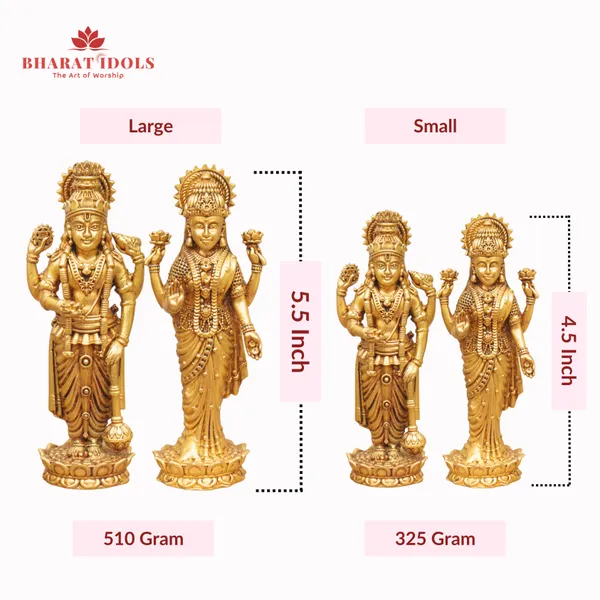 100%_Brass_Shri_Hari_Vishnu_with_Padmavathi_Lakshmi
