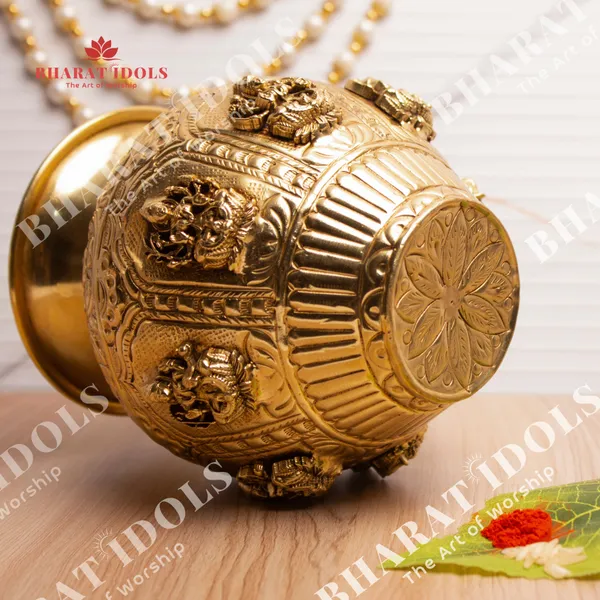 100%_Brass_Gold_Plated_Ashta_Mahadevi_Avatar_Kalash_Idol