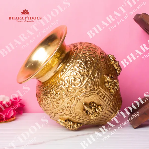 100%_Brass_Gold_Plated_Ashta_Mahadevi_Avatar_Kalash_Idol