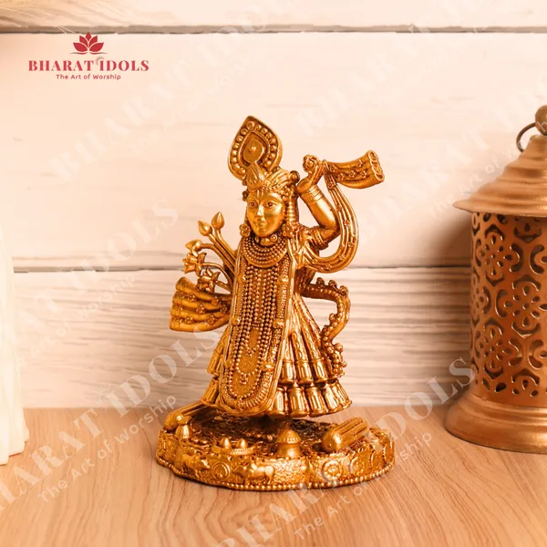 100%_Brass_Shrinath_Ji_/_Banke_Bihari_/_Goverdhan_Maharaj