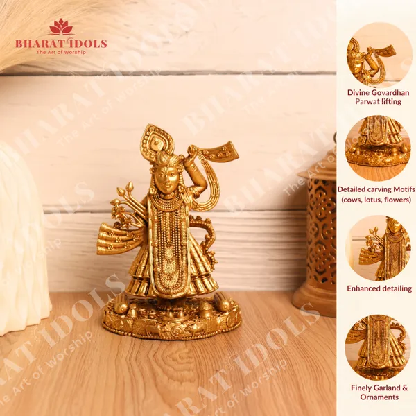 100%_Brass_Shrinath_Ji_/_Banke_Bihari_/_Goverdhan_Maharaj