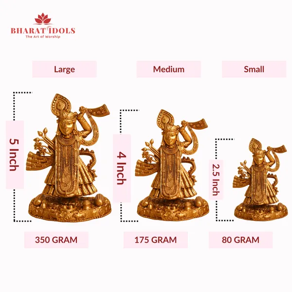 100%_Brass_Shrinath_Ji_/_Banke_Bihari_/_Goverdhan_Maharaj