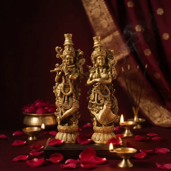 100%_Brass_Murli_Krishna_with_Radha_Rani
