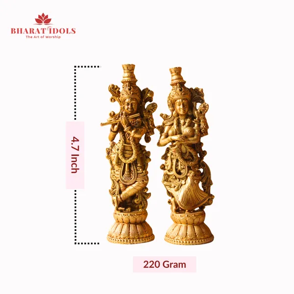 100%_Brass_Murli_Krishna_with_Radha_Rani