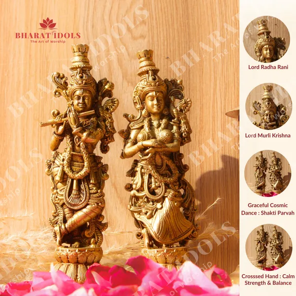 100%_Brass_Murli_Krishna_with_Radha_Rani