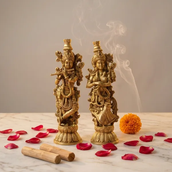 100%_Brass_Murli_Krishna_with_Radha_Rani