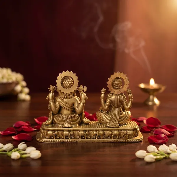 100%_Brass_Ganesh_with_Goddess_Lakshmi_Divine_Duo_Idol