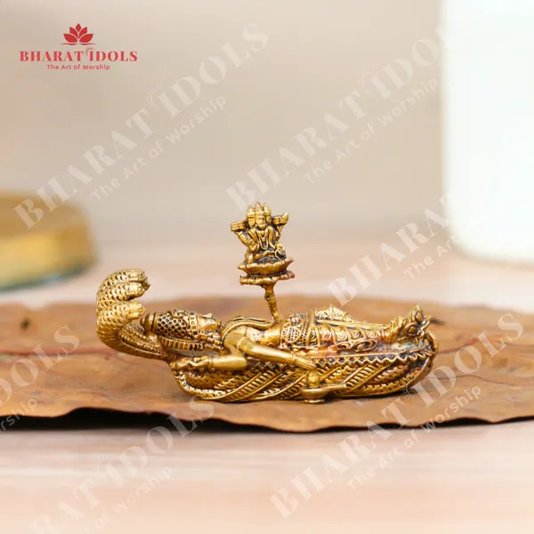 100%_Brass_Vishnu_Anantashayana_Mudra_Idol