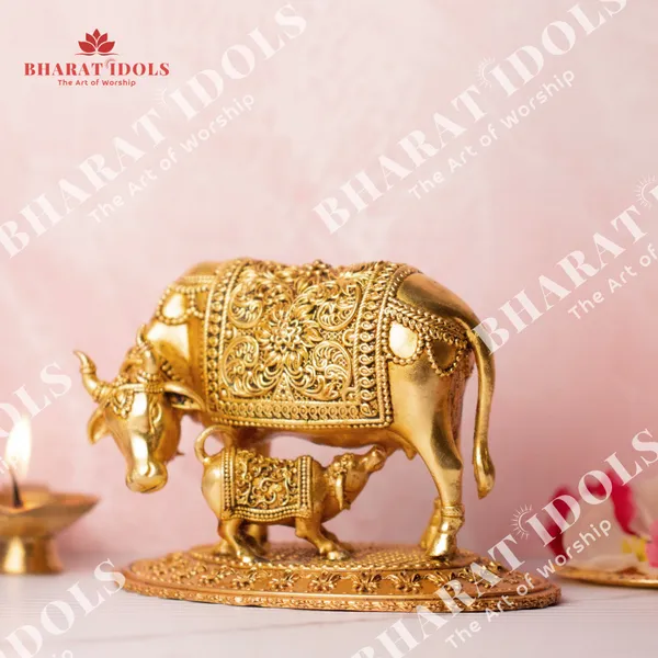 100%_Brass_Kamdhenu_Gaiyan_(Cow)_Idol