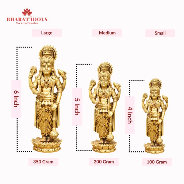 100%_Brass_Chaturbhuj_Vishnu