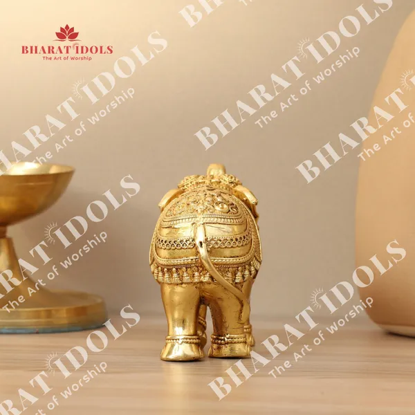 100%_Brass_Trunkup_Elephant_/_Hathi_Idol
