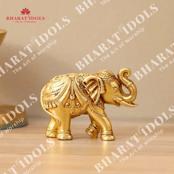 100%_Brass_Trunkup_Elephant_/_Hathi_Idol