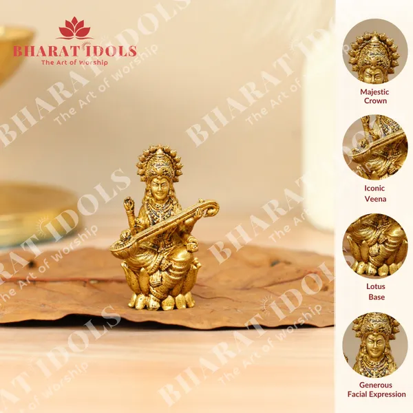 100%_Brass_Maa_Saraswati_Idol
