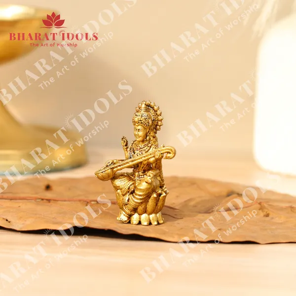 100%_Brass_Maa_Saraswati_Idol