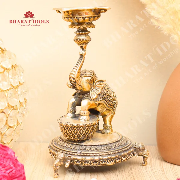 100%_Brass_Gajraj_Traditional_Diya