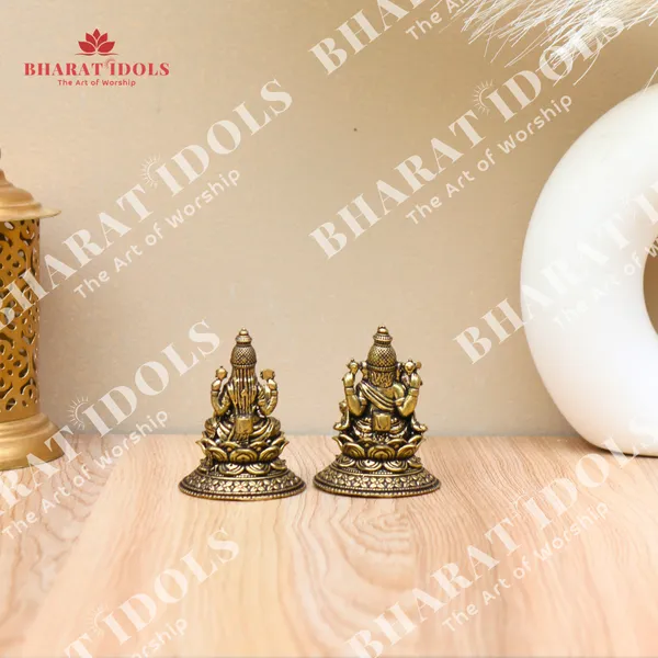100%_Brass_Goddess_Lakshmi_With_Lord_Ganesha_Pair_Idol