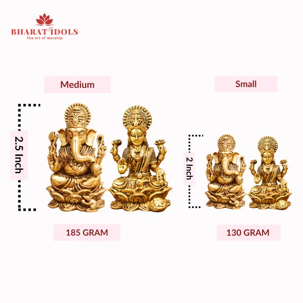 100%_Brass_Haripriya_Lakshmi_With_Lambodra_Ganesha_Pair_Idol