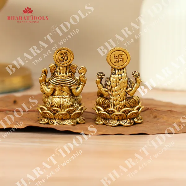 100%_Brass_Haripriya_Lakshmi_With_Lambodra_Ganesha_Pair_Idol