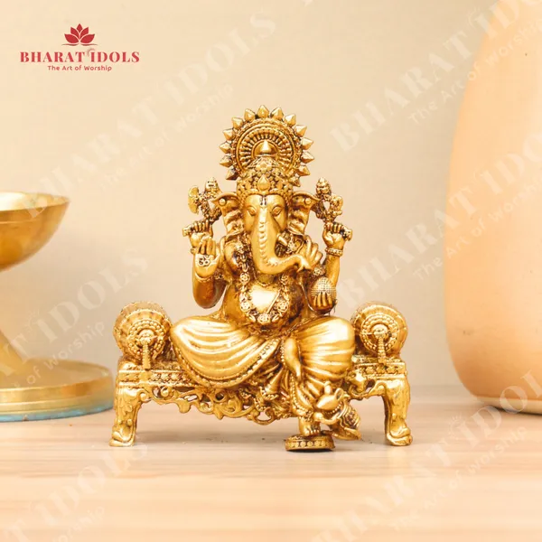 100%_Brass_Singhasan_Ganesha_Idol