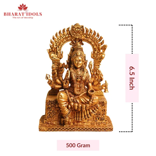 100%_Brass_Rajarajeshwari_/_Mariamman_/_Mariaai_Durga_Idol