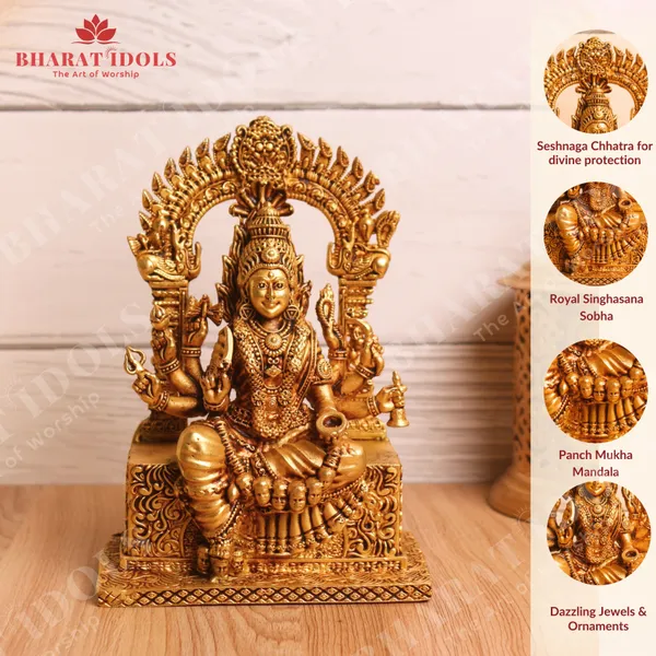 100%_Brass_Rajarajeshwari_/_Mariamman_/_Mariaai_Durga_Idol