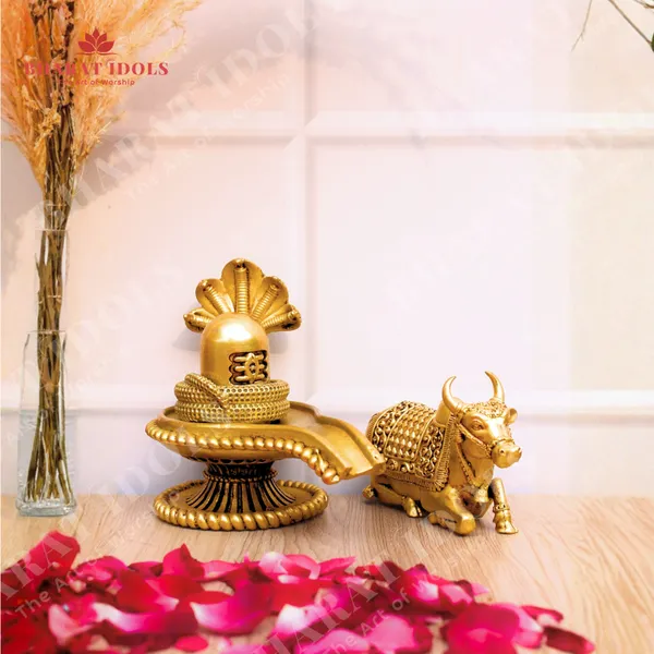 100%_Brass_Shiv_Lingam_with_Seshnaag_'LARGE'_and_Shiva_Nandi_'LARGE'