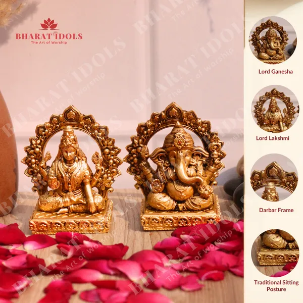 100%_Brass_Pillaiyar_Ganesh_with_Bhagavathi_Lakshmi