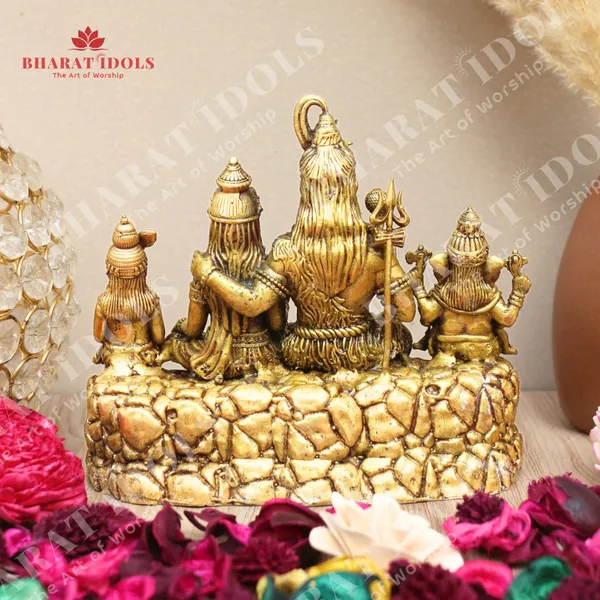 100%_Brass_Mahadev_Parivar/_Shiv_Ji_(Shiv,Gauri,Ganesh,Kartikeya)