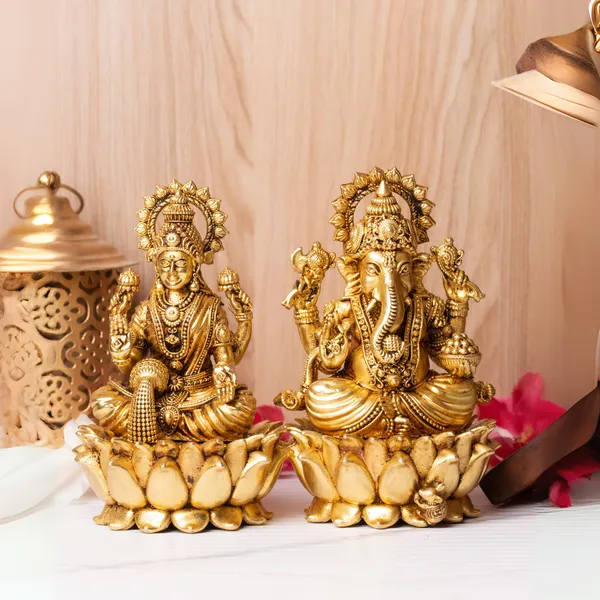 100%_Brass_Shri_Lakshmi_With_Shri_Ganesha_Divine_Duo_Idol