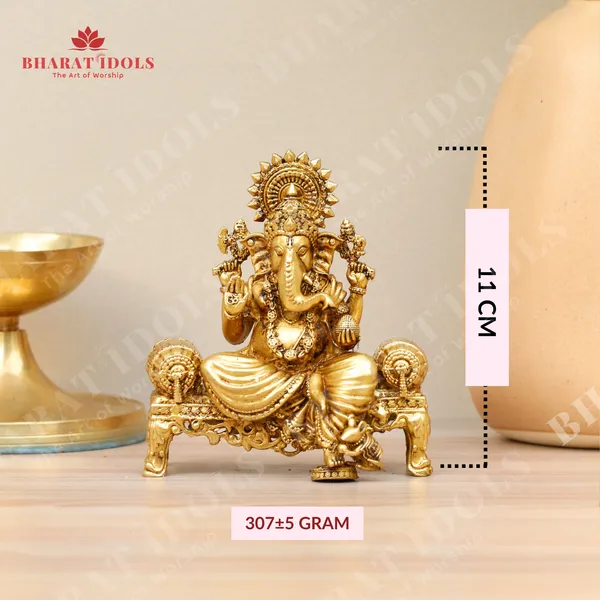 100%_Brass_Singhasan_Ganesha_Lakshmi_Saraswati_Trio_Idol
