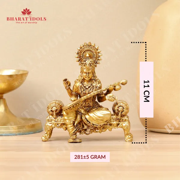 100%_Brass_Singhasan_Ganesha_Lakshmi_Saraswati_Trio_Idol