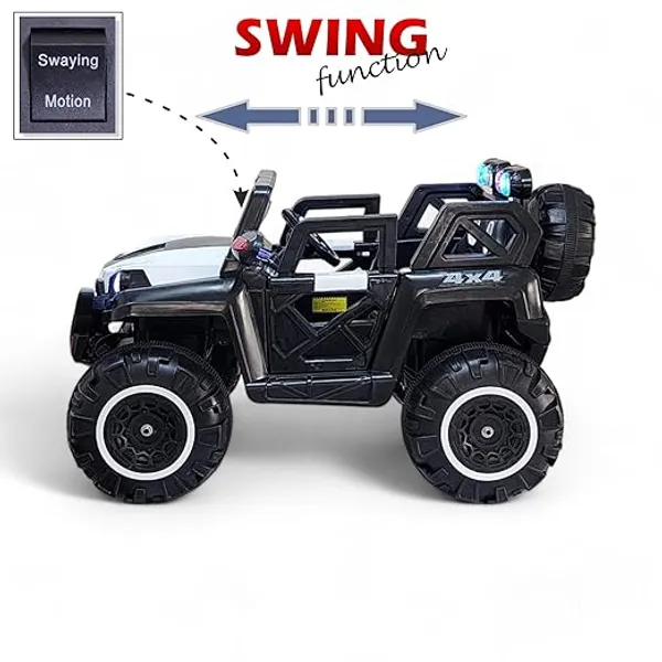 2188_Electric_Ride_on_Car_JEEP_for_Kids_𝟰𝗫𝟰,_Parental_Remote,_12V_Rechargeable_Battery,_3_Speed,_LED_Lights,_Music,_Bluetooth,_1_to_7_Years,_Swing_Function,_Dual_Control_Mode,_ISI_Mark.