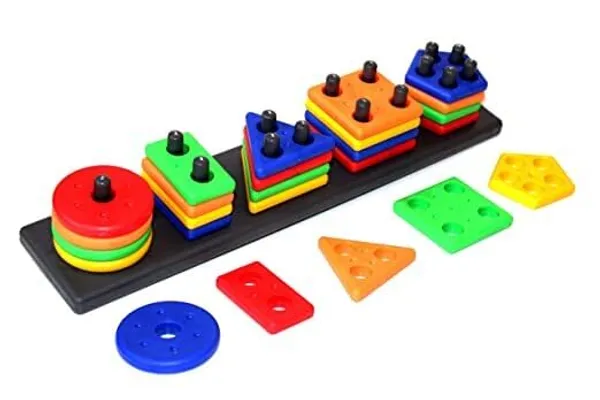 Angle_Geometric_Plastic_Blocks,_Sorting_&_Stacking_Toys_for_Toddlers_and_Kids_Preschool,_Color_Stacker_Shape_Sorter_Gift_Educational_Learning_Toy_for_1_2_3_Years_Boys_and_Girls,_Multicolor
