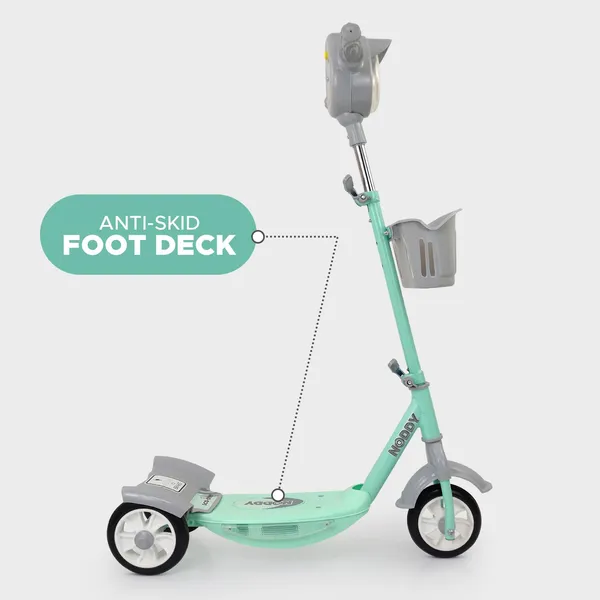 Dash_Noddy_Deluxe_3_Wheel_Adjustable_Height_Kids_Scooter_with_Storage_Basket,_Horn_and_LED_Lights,_Weight_Capacity_25_kg_(3_to_6_Years,Green)
