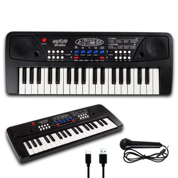Gooyo_GY-430A1_Portable_Musical_Piano_Keyboard_with_Microphone_|37_Keys,_8_Rhythms,_8_Tones_with_6_In-Built_Demos_&_Song_Record_Feature|Black_Color,_Dual_Power_Supply_Source:_Micro_USB_Cable(Included)