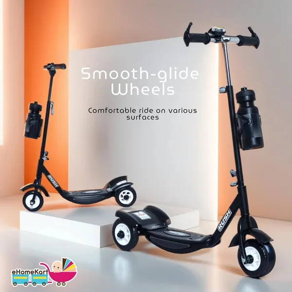 Fun_Ride_Kids_Scooter_-_Rush_Three_Wheel_Kick_Scooters_for_Boys_and_Girls_with_Sipper,_Bell,_Adjustable_Height_and_Rear_Brake_-_3_Wheels_Skate_for_Age_3-10_Years_(Black)