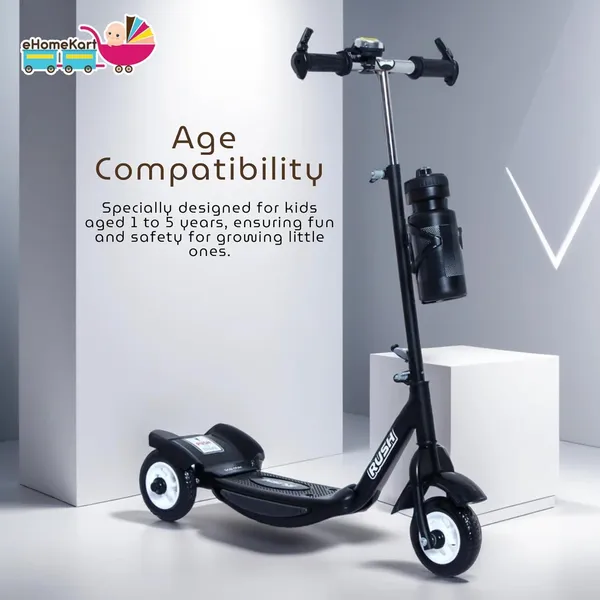 Fun_Ride_Kids_Scooter_-_Rush_Three_Wheel_Kick_Scooters_for_Boys_and_Girls_with_Sipper,_Bell,_Adjustable_Height_and_Rear_Brake_-_3_Wheels_Skate_for_Age_3-10_Years_(Black)