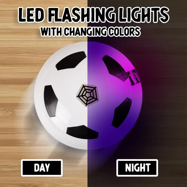 Gooyo_GY3222_Floating_Hover_Football_with_Colorful_Flash_Light_Effect_|_Indoor_&_Outdoor_Pro_Air_Football_Game_for_Kids/Girls/Boys/Gifts_|_White_Color,_Power_Source:_4xAA_Battery_(Not_Included)