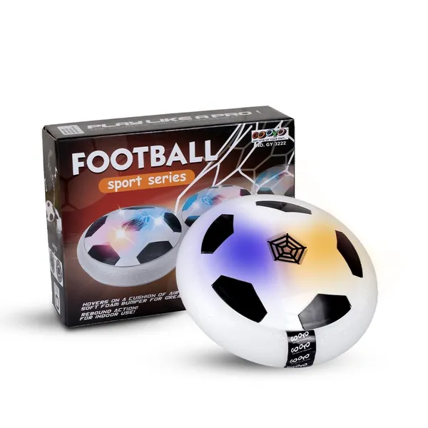 Gooyo_GY3222_Floating_Hover_Football_with_Colorful_Flash_Light_Effect_|_Indoor_&_Outdoor_Pro_Air_Football_Game_for_Kids/Girls/Boys/Gifts_|_White_Color,_Power_Source:_4xAA_Battery_(Not_Included)