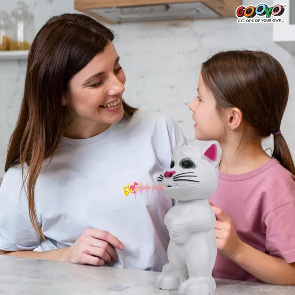 Gooyo_GY-838-17/18_Electronic_Pet_Talking_Toy_Cat_for_Kids_|_Best_Musical_Toy_with_More_Features_|_Best_Gift_for_Kids_|_White_Color,_3xAA_Battery_(Not_Included)