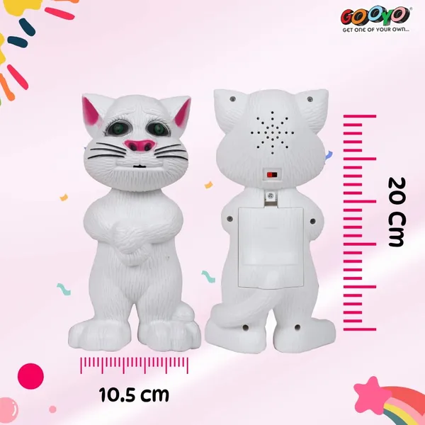 Gooyo_GY-838-17/18_Electronic_Pet_Talking_Toy_Cat_for_Kids_|_Best_Musical_Toy_with_More_Features_|_Best_Gift_for_Kids_|_White_Color,_3xAA_Battery_(Not_Included)